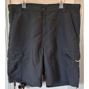 Mens Size 38 Gray 100% Nylon Outdoor Hiking Shorts 9.5” Inseam